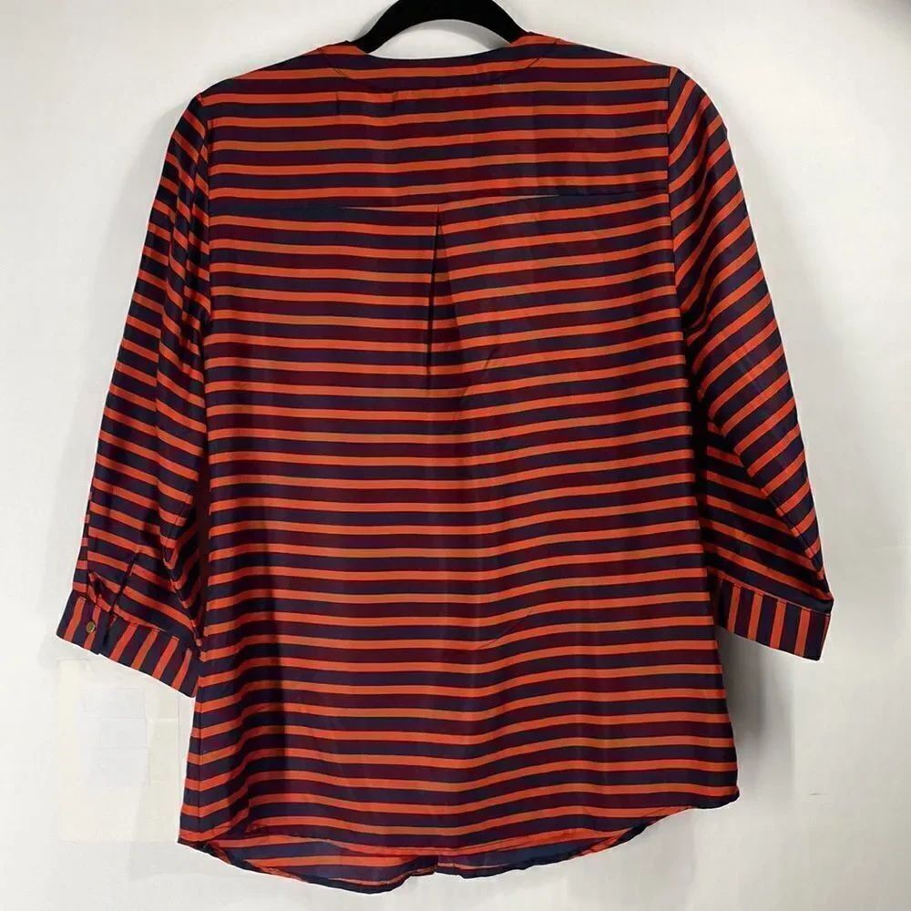 3For$20 The Limited Red/Blue Striped Blouse size small - Picture 4 of 5